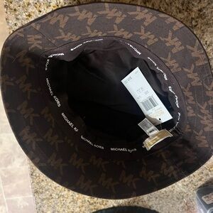 Michael Kors Dark Brown Logo Bucket Hat